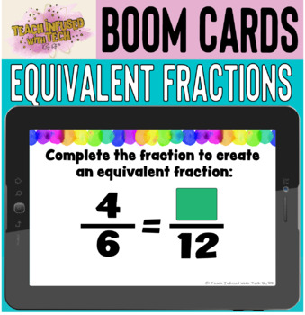 Preview of FREE Full Deck of Boom Cards™: Equivalent Fractions