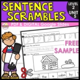 FREE Fun Phonics Sentence Scrambles Unit 5