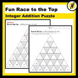 FREE Fun Race to the Top Adding Integers Puzzle - Great Di