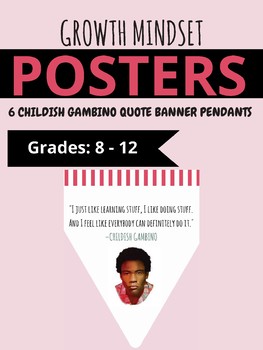 Preview of Funk Hip Hop Music CHILDISH GAMBINO Growth Mindset Motivational POSTERS