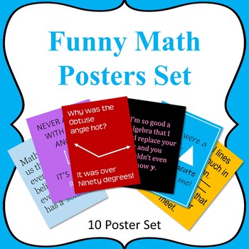 Preview of FREE Funny MATH Posters set