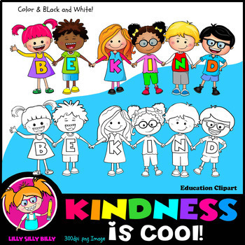 Preview of FREE GIFT. Kindness is Cool. Clipart Graphic.