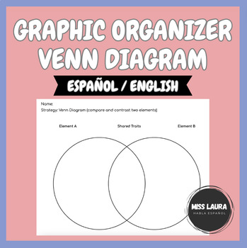 Preview of FREE - GRAPHIC ORGANIZER: Venn Diagram / Diagrama de Venn (English / Español)