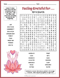 FREE GRATITUDE Word Search Puzzle Worksheet Activity - Fee