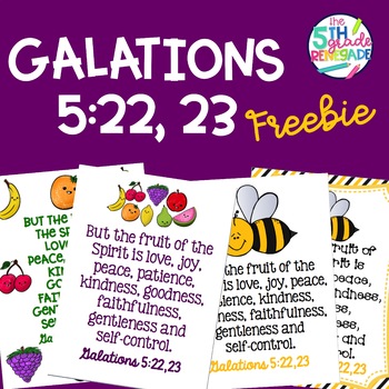 Preview of FREE Galatians 5:22,23 Bible Verse Printable Posters