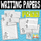 FREE Gator Themed Writing Paper Worksheet Templates {Zip-A