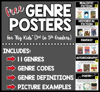 Preview of FREE Genre Posters