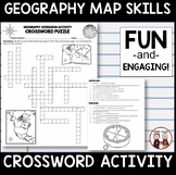 Geography and Map Skill Crossword Puzzle Review Activity