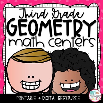 Preview of FREE Geometry Quadrilaterals Math Centers THIRD GRADE