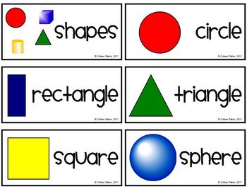 Preview of FREE Geometry Vocabulary Cards 