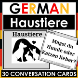 FREE - German - 30 Speaking / Conversation Cards - HAUSTIERE