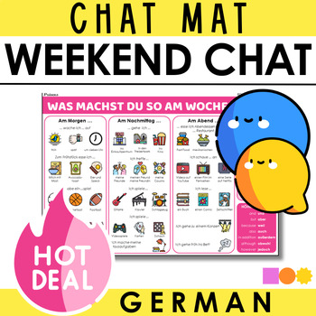 Preview of FREE German Chat Mat - Weekend Chat in Present Tense - Mein Wochenende