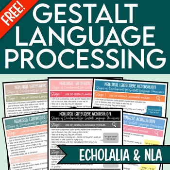 Preview of FREE Gestalt Language Processing & Echolalia NLA Stages of Development Handout