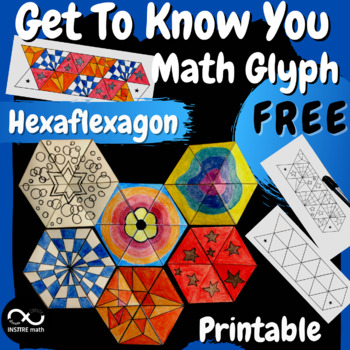 Preview of FREE Get To Know You Math Art Project Hexaflexagon Back to School Figure Me Out