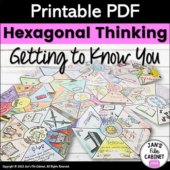 Preview of Hexagonal Thinking | Getting to Know You Activity | GRADES 5-8 | Back to School