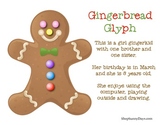 Quick Gingerbread Glyph Craft Bulletin Board