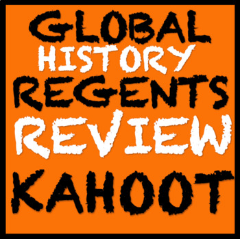 Preview of FREE Global History Regents Review Kahoot Game with visuals (99 questions)