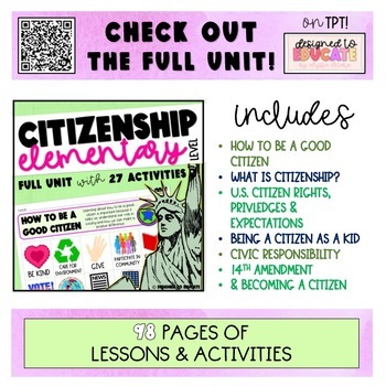 FREE Good Citizen and U S Citizenship Crossword Puzzle by Designed to