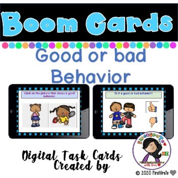Preview of FREE Good or bad behavior BOOM Cards
