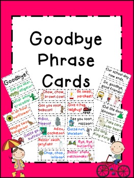 Preview of FREE Goodbye Phrase Cards