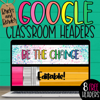 Preview of FREE Google Classroom Headers for Distance Learning Back to School