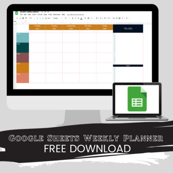 Preview of FREE Google Sheets Weekly Planner