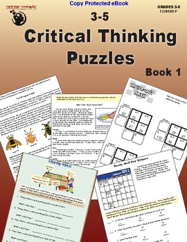 Preview of FREE Gr 3-5 Collection eBook, Fun Quick Critical Thinking Brain-Building Puzzles