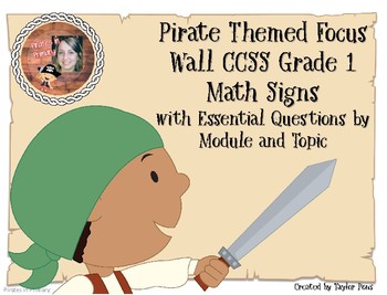 Preview of FREE Grade 1 CCSS Math by Module EUREKA MATH Aligned FOCUS WALL