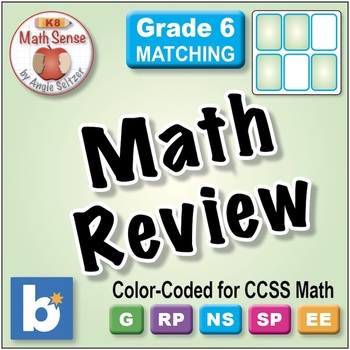 Preview of Grade 6 Mixed Review: BOOM Digital Learning Task Cards | Matching Sampler