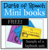 Grammar activities Parts of Speech mini books