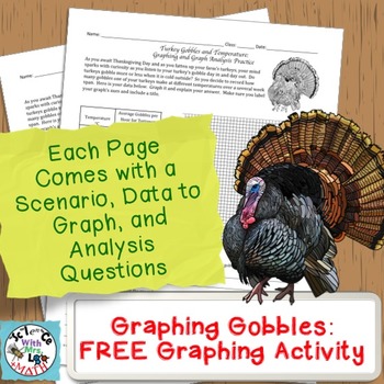 Preview of FREE Graphing Gobbles: A Turkey Thanksgiving Graphing Activity