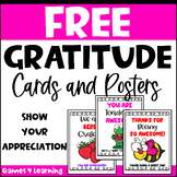 FREE Gratitude Cards & Posters: Teacher Appreciation Week,