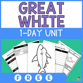 Preview of FREE Great White Shark Unit Study | Lesson Plan, Activities | Ocean Animals
