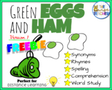 FREE Green Eggs & Ham - Version 1 Phonics Reading Comprehension Sight Words