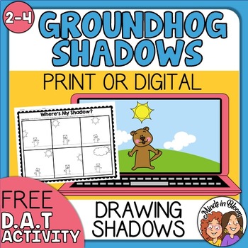Preview of FREE Groundhog Day Activity - Lights and Shadows