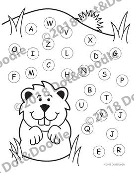 FREE Groundhog Day Dauber Worksheets ABCs (Upper & Lower case), #1-20 ...