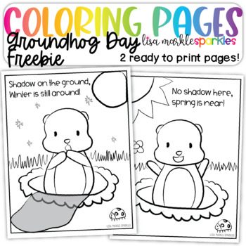 Preview of FREE Groundhog's Day Coloring Page Activity