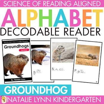 Preview of FREE Groundhogs Alphabet Decodable Reader Science of Reading Decodable Book