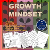 Growth Mindset Checklist, Rating, Action Plan and Coloring Pages