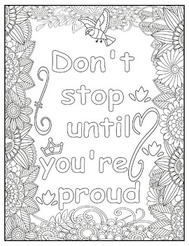 Don't be afraid to be happy!: Relaxing coloring affirmations