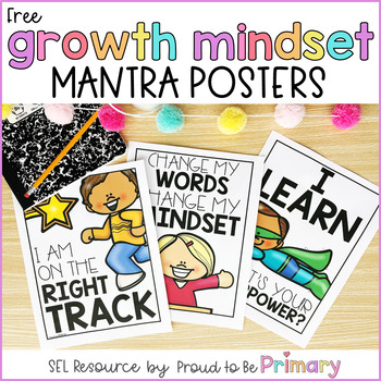 Preview of FREE Growth Mindset Quote Posters & Coloring Pages - SEL Character Education