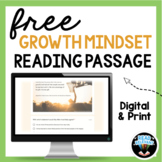 FREE Growth Mindset Reading Comprehension worksheets | Pri