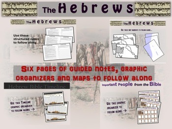 Preview of FREE Guided Notes, Timelines, Comics, Graphic Organizers & Maps for HEBREWS unit