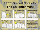 FREE Guided Notes for the Enlightenment (philosophers, Fre