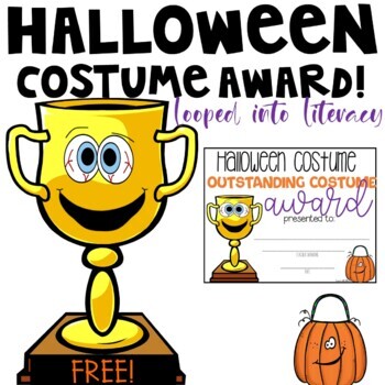 Preview of FREE! HALLOWEEN COSTUME AWARD CERTIFICATES