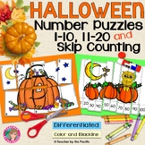 HALLOWEEN Math Number Sequencing Puzzle Printables