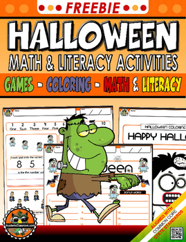 Preview of FREE HALLOWEEN NO PREP Variety Activities Pack, Alphabets,Math,Games