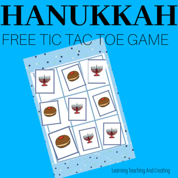 Preview of FREE HANUKKAH TIC TAC TOE GAME FOR KINDERGARTEN AND PRESCHOOL