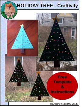 Preview of FREE: HOLIDAY TREE ART PROJECT