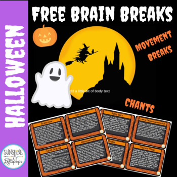 Preview of FREE Halloween Activity Brain Breaks